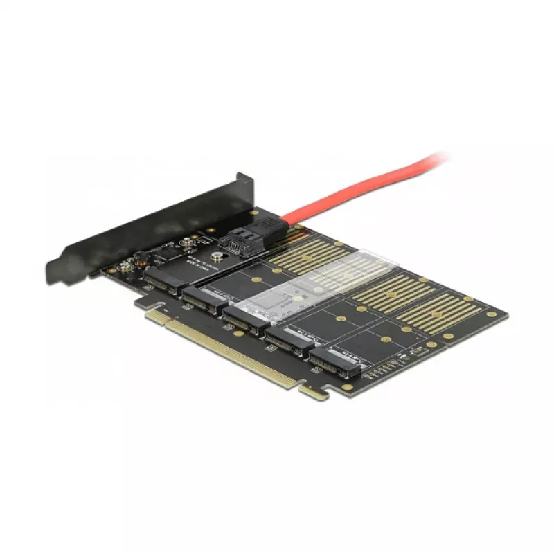 DeLOCK PCI Express x16 karta na 5 x interné M.2 Key B / SATA