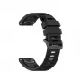 Silikónový remienok FIXED pre Garmin QuickFit 26 mm čierny — náhradný remienok na hodinky 26 mm