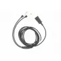 Audio adaptérový kábel Tellur QD na 2×3,5-mm jack, 2,2 m, čierny