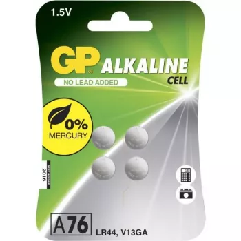 GP alkalická gombíková batéria 76A/LR44/V13GA 1,5V balenie 4 ks blister