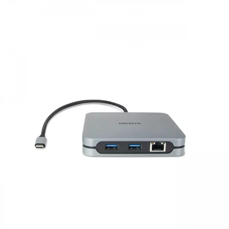 DICOTA D32057 USB Type-C hub 10000 Mbit/s strieborný