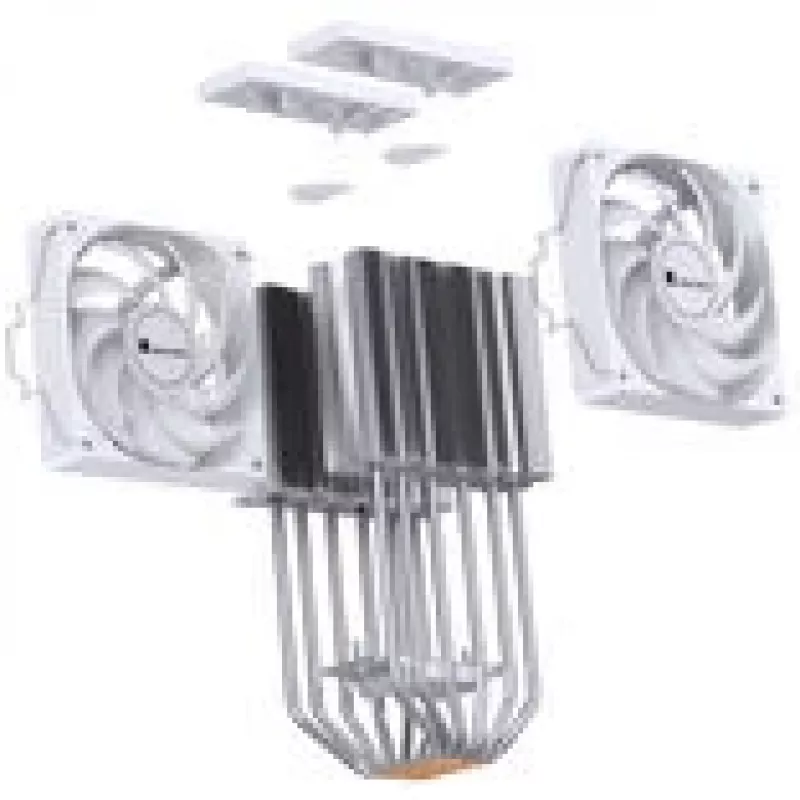 CPU chladič Jonsbo CR-3000E Dual-Tower ARGB White, Dual-Tower vzduchový chladič s ARGB osvetlením
