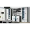 Cama komoda 120 cm SOHO S7 sivá/biela lesklá