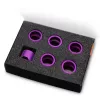 EK Water Blocks EK-Quantum Torque Kompresné krúžky STC 16, Fialové, balenie po 6 ks