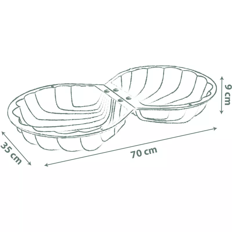 Life Double Sandpit Shell, záhradné hracie zariadenie
