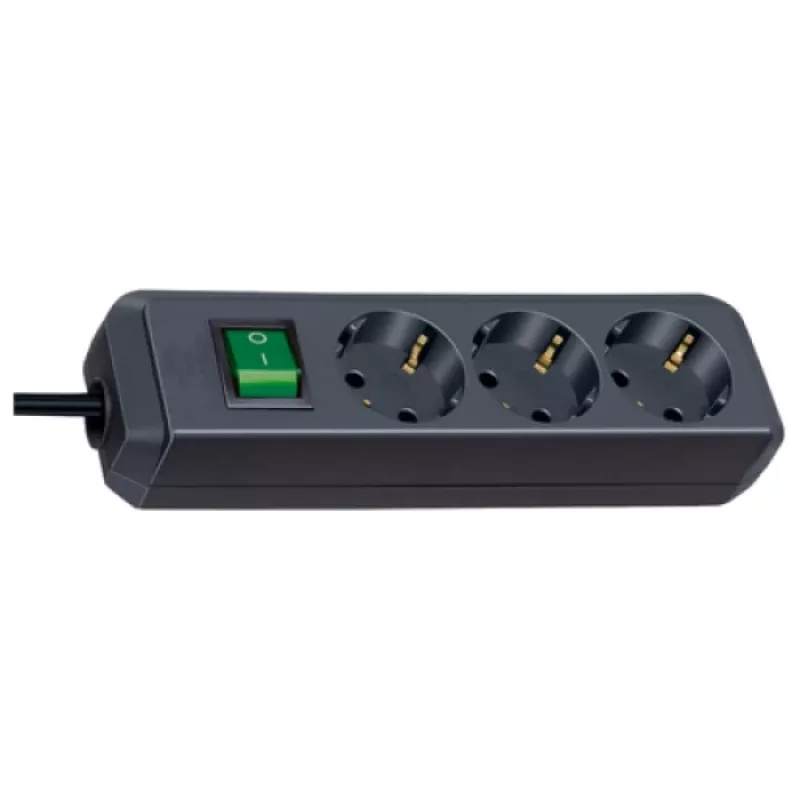Predlžovací kábel Brennenstuhl Eco-Line 5m 3 zásuvky čierny