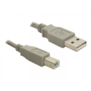 USB kábel DeLOCK 82216 USB 2.0 3 m USB A USB B sivý