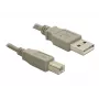 USB kábel DeLOCK 82216 USB 2.0 3 m USB A USB B sivý