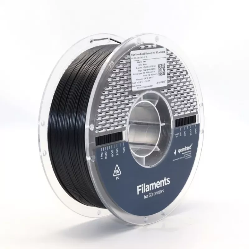 Filament ABS High Speed, 1,75 mm, 1 kg, čierna