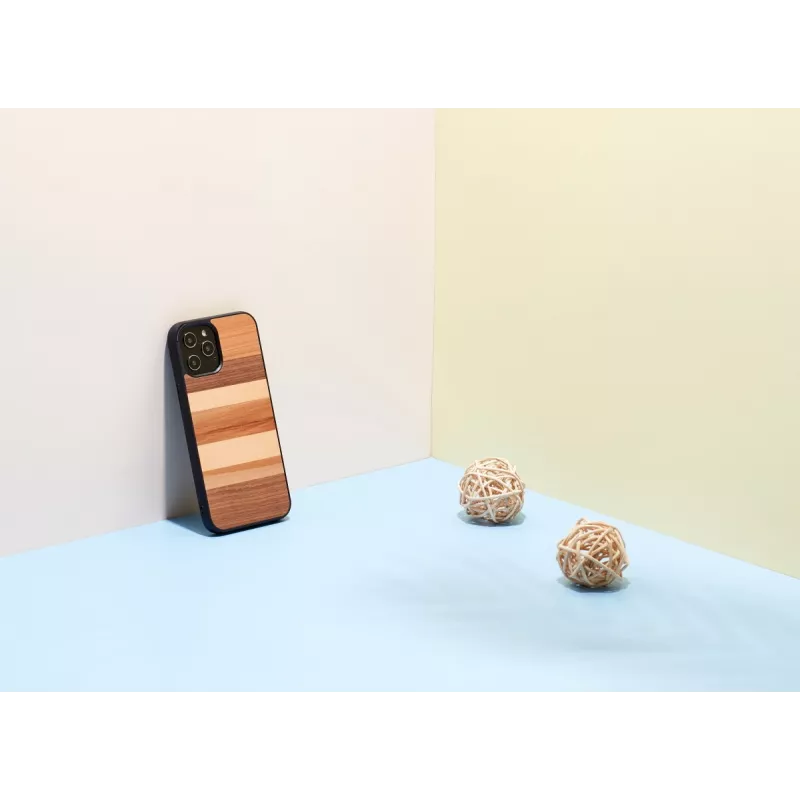 Puzdro na telefón man and wood pre iPhone 12 Pro Max, čierny piesok