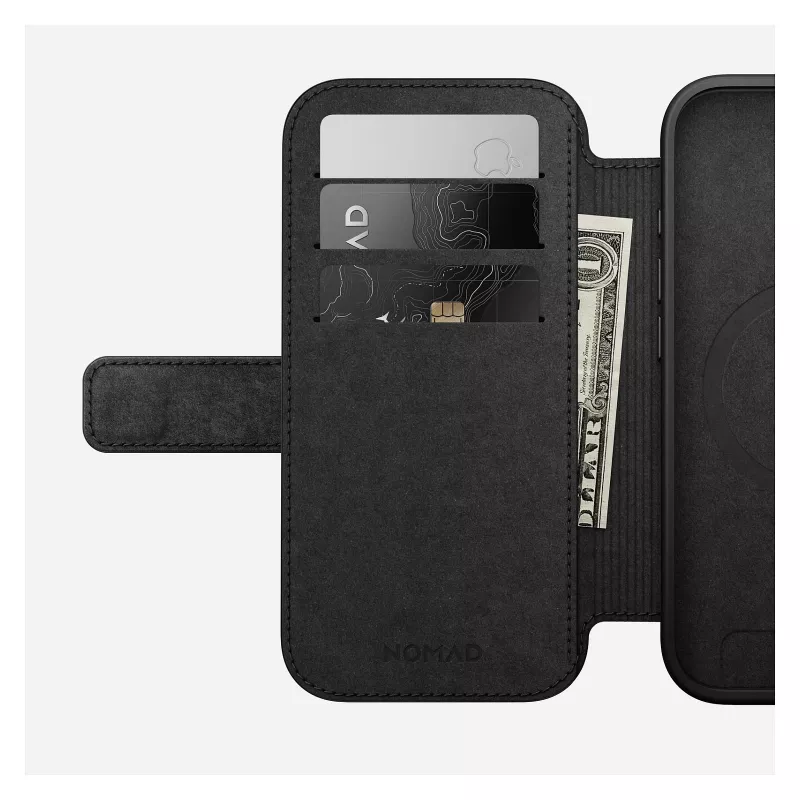 Folio puzdro na telefón Nomad NM014209858 pre Apple iPhone 17, 16 cm (6,3 palcov), hnedé, 4 priehradky na karty