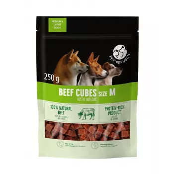 Tréningové kocky PetRepublic hovädzie, veľkosť M, 250 g — tréningové maškrty