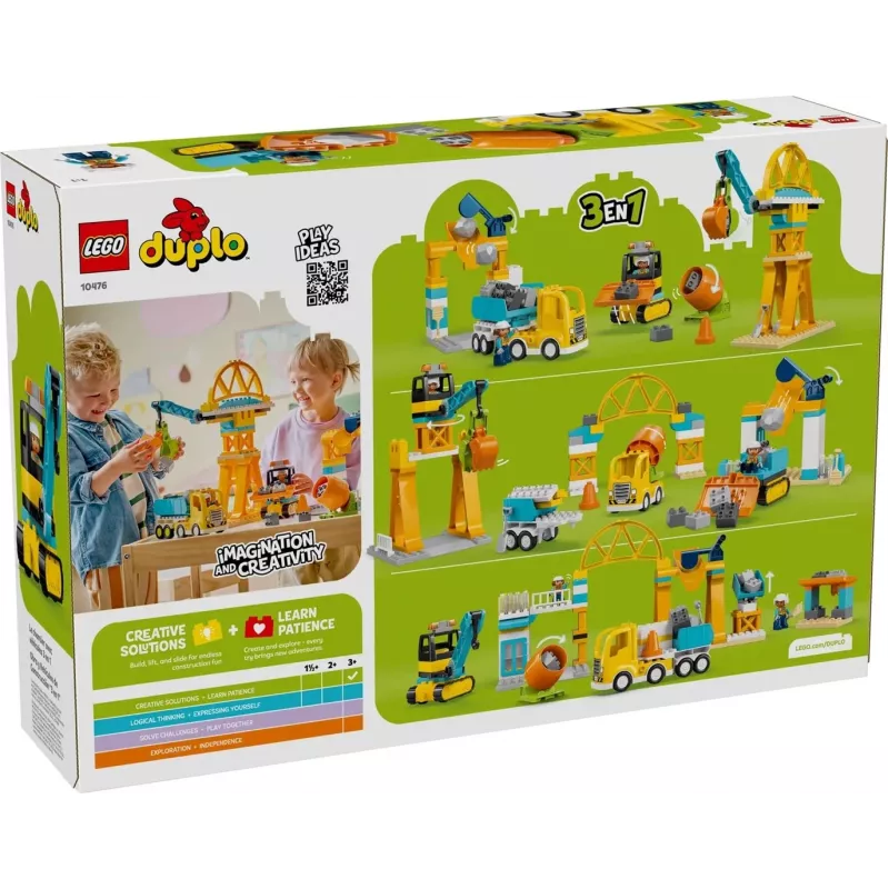 LEGO DUPLO 10476 3-in-1 Stavenisko a vozidlá