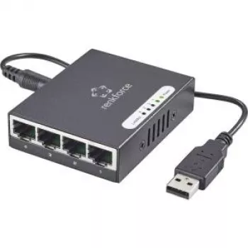 Sieťový switch Renkforce 1423415 – 4-portový 1 Gbit/s s USB napájaním