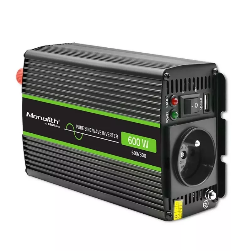 Qoltec Monolith menič napätia do auta 600 W 12 V