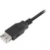 USB 2.0 predlžovací kábel, USB-A konektor samec > USB-A konektor samica čierny, 1,0 meter, dvojité tienenie