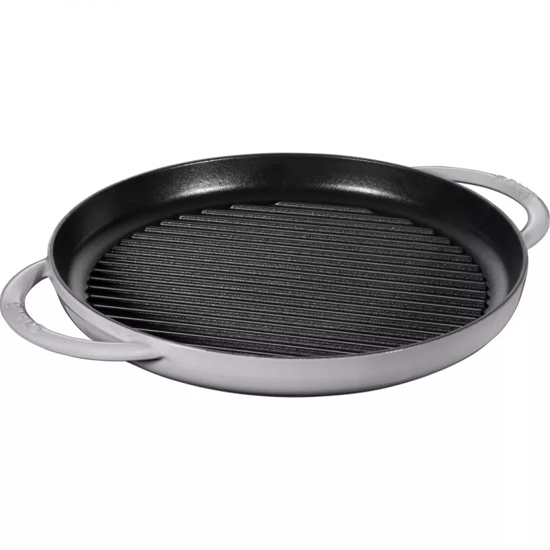 Grilovacia panvica ZWILLING STAUB okrúhla 30 cm sivá