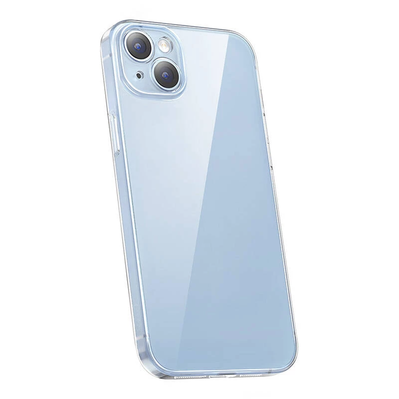 Ochranné puzdro Baseus Crystal Series pre iPhone 14 Plus s tvrdeným sklom na zadnej strane