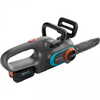Akumulátorová reťazová píla PowerSaw 250/18V P4A Ready-To-Use Set (sivá/tyrkysová, Li-Ion batéria 2,5Ah P4A, POWER FOR ALL ALLIANCE)