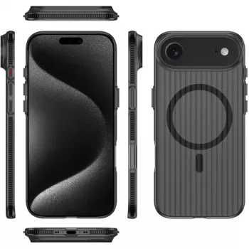Puzdro 4smarts 541640 iPhone 17 Air 16,8 cm čierna transparentná