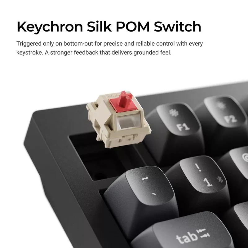 Mechanická Full-Size (100%) klávesnica Keychron V6 Ultra 8K — QWERTY, Bluetooth, RGB LED, čierna