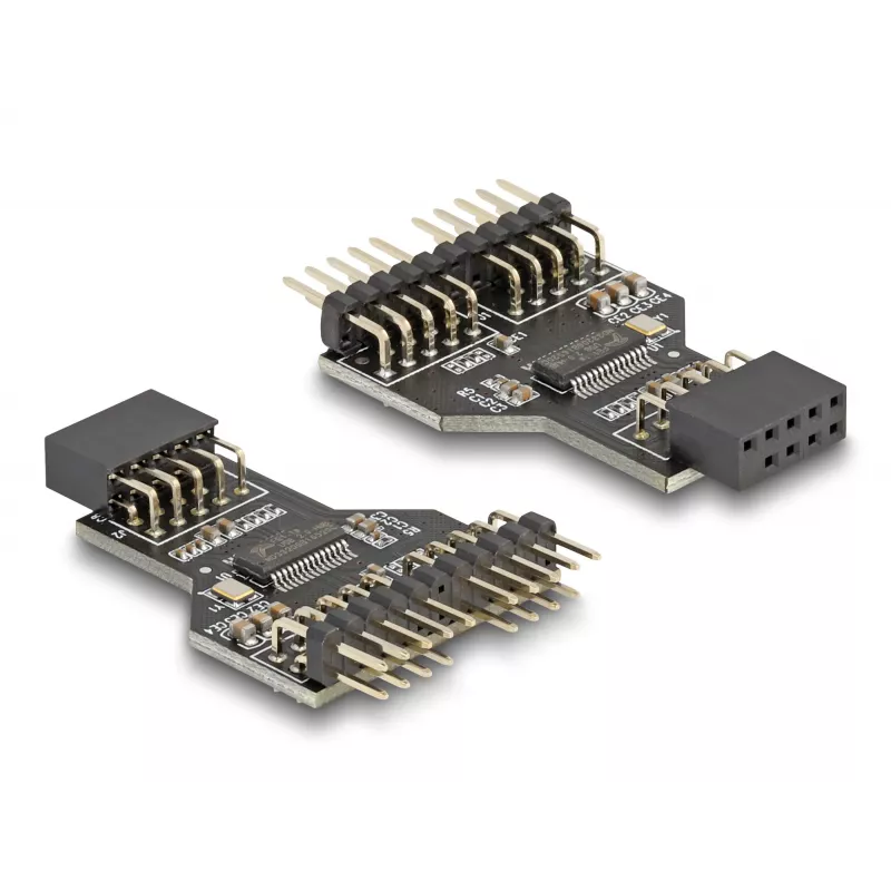 DeLOCK 60045 káblový adaptér 9-pin USB 2.0 2 x 9-pin header čierny