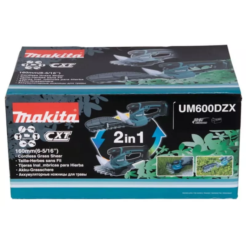 Makita UM600DZX akumulátorové nožnice na trávu čierna, modrá 12 V
