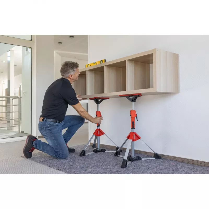 Stropná a montážna podpera Bessey STE90 nastaviteľná 575–910 mm s pákovým čerpadlom