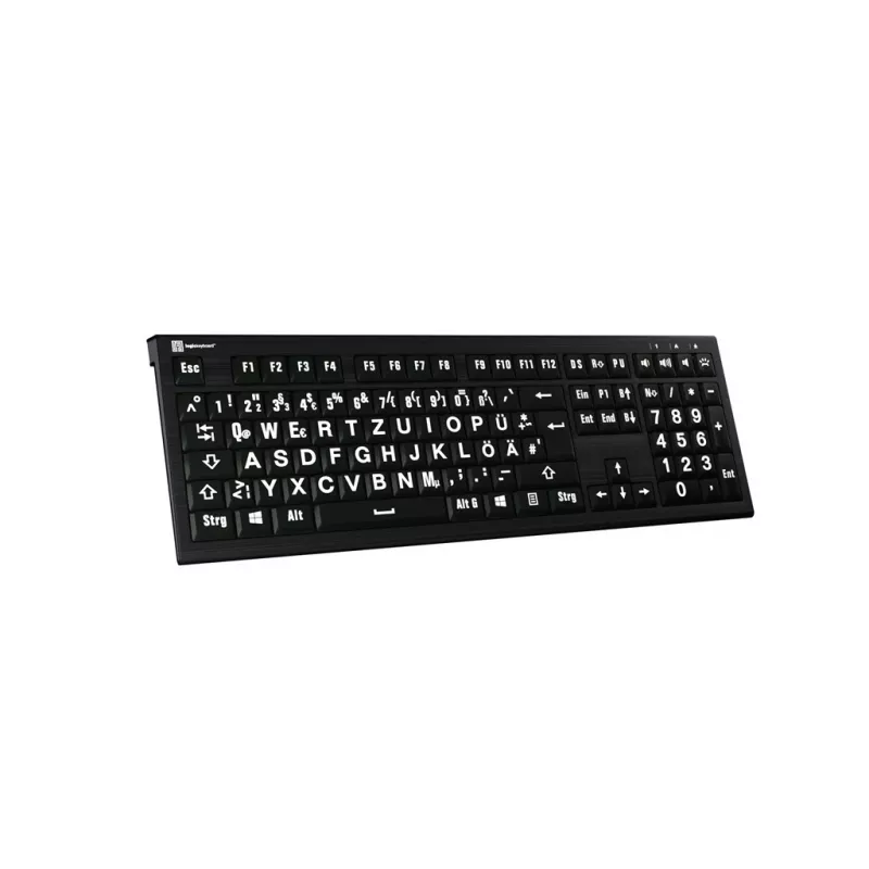 LogicKeyboard XL-Print Astra 2 biela na čiernej DE (PC)