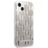 Karl Lagerfeld KLHCP14MLMNMS iPhone 14 Plus 6.7 hardcase strieborná / strieborná Liquid Glitter Monogram