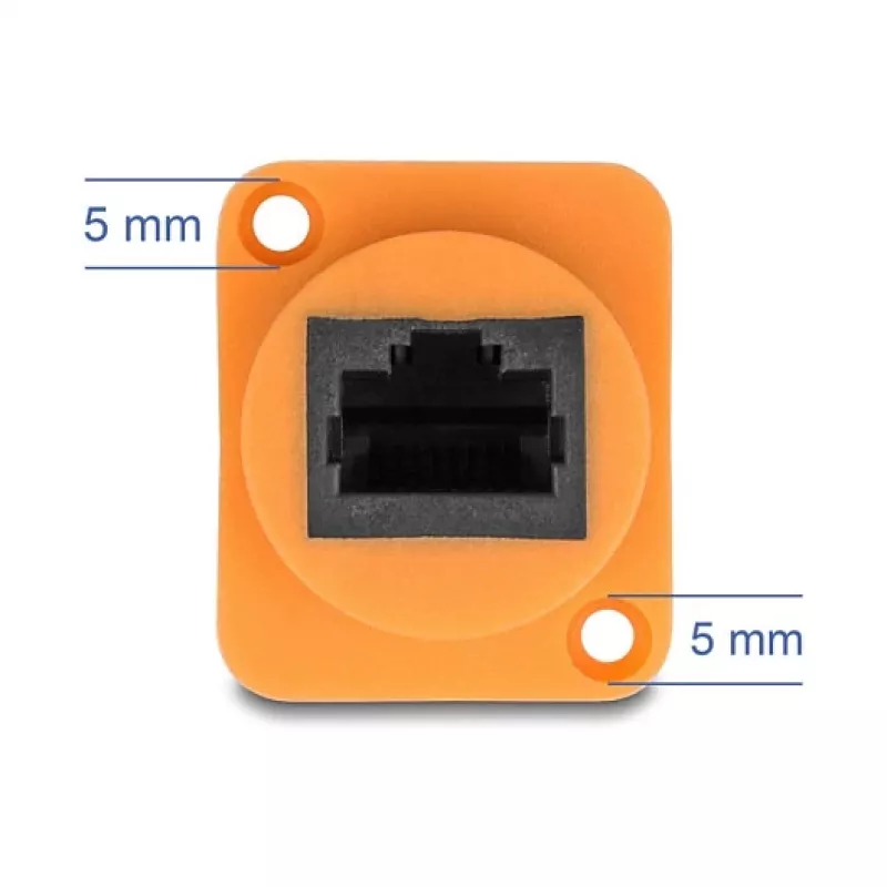 DeLOCK Sieťový kábel 90804 0,3 m Cat5e U/UTP RJ-45 čierny oranžový