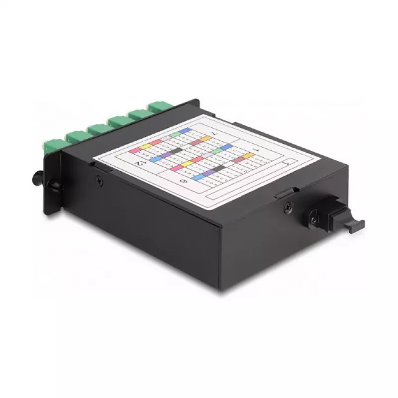 DeLOCK Fiber Optic HD kazeta MPO konektor samec na 12× LC duplex konektor samica 24 vlákien Singlemode 9/125 µm