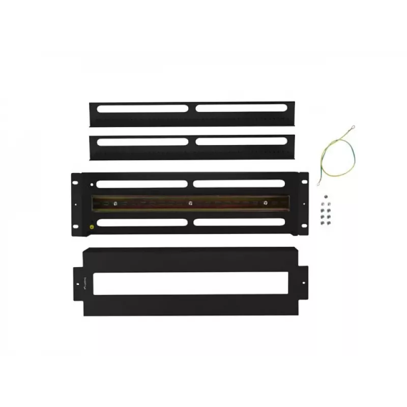 Lanberg AK-VDP103-B 19-palcový 3U rozvodný panel napätia s DIN lištou TS-35, čierny