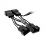 Kábel Y pre ventilátory Kolink 1-na-4 PWM 35 cm, 4-pin PWM na 4×4-pin PWM + SATA