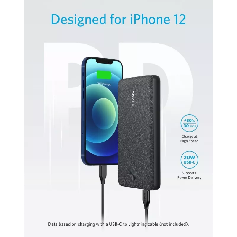 POWER BANK USB 20000MAH čierna/A1365G11 ANKER