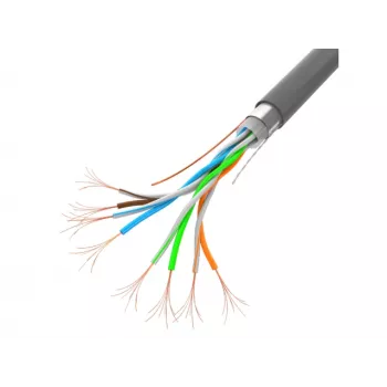 Sieťový kábel LANBERG LCF5-11CC-0305-S Cat5e F/UTP, 24 AWG CCA, 305 m, sivý