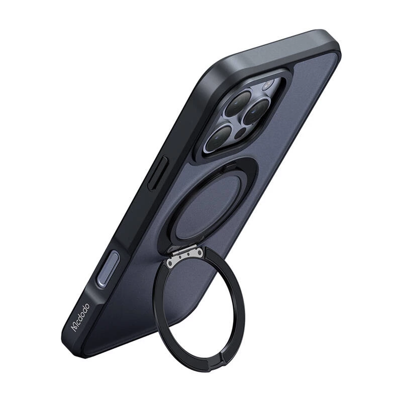 Ochranné puzdro s MagSafe Mcdodo PC-4933 pre iPhone 16 Pro Max s integrovaným stojanom, čierne