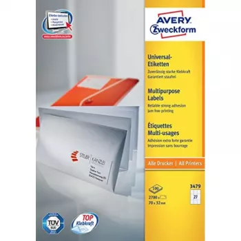Avery-Zweckform 3479 Etikety biele papier 70x32mm permanentné lepidlo