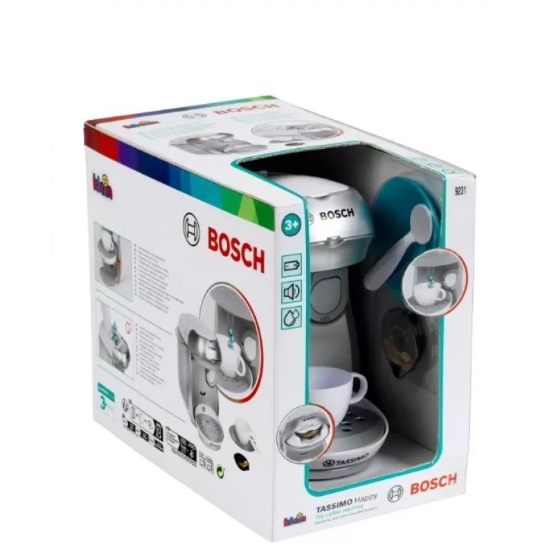 Kávovar KLEIN Bosch Tassimo 9231 – hračkársky kávovar, strieborný, detské hranie rolí