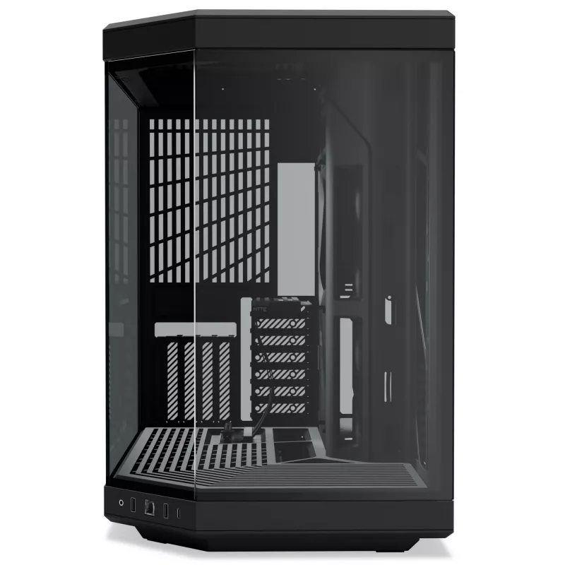 HYTE Y70 CS-HYTE-Y70-B Midi Tower počítačová skriňa, E-ATX, tvrdené sklo, Pitch Black