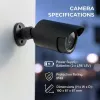 Atrapa rúrkovej kamery CEE IR1800 B, simulovaná bezpečnostná kamera s IR LED, čierna