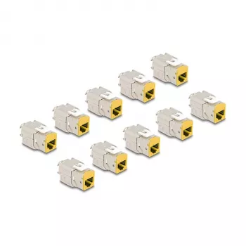 DeLOCK Keystone modul 88111 plochý žltá RJ-45 10 ks