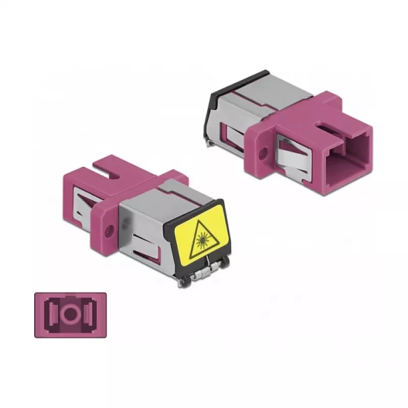 Optický vláknový konektor DeLOCK 86891 SC Simplex konektor samica na SC Simplex konektor samica Multimode fialový