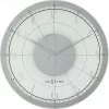 NeXtime hodiny 8125 Fancy Round, Ø43 cm, nástenné, biele/strieborné