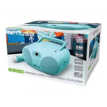 Muse MD-203 KB prenosný stereo systém analógový FM modrý