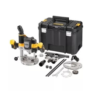 Ponorná fréza DeWalt DCW620NT-XJ, bezuhlíková batéria, 18V, 1600W výkon, 11–23k ot/min, 12,7 mm upínacie puzdro, odsávanie prachu, LED, 3,6 kg, kufrík