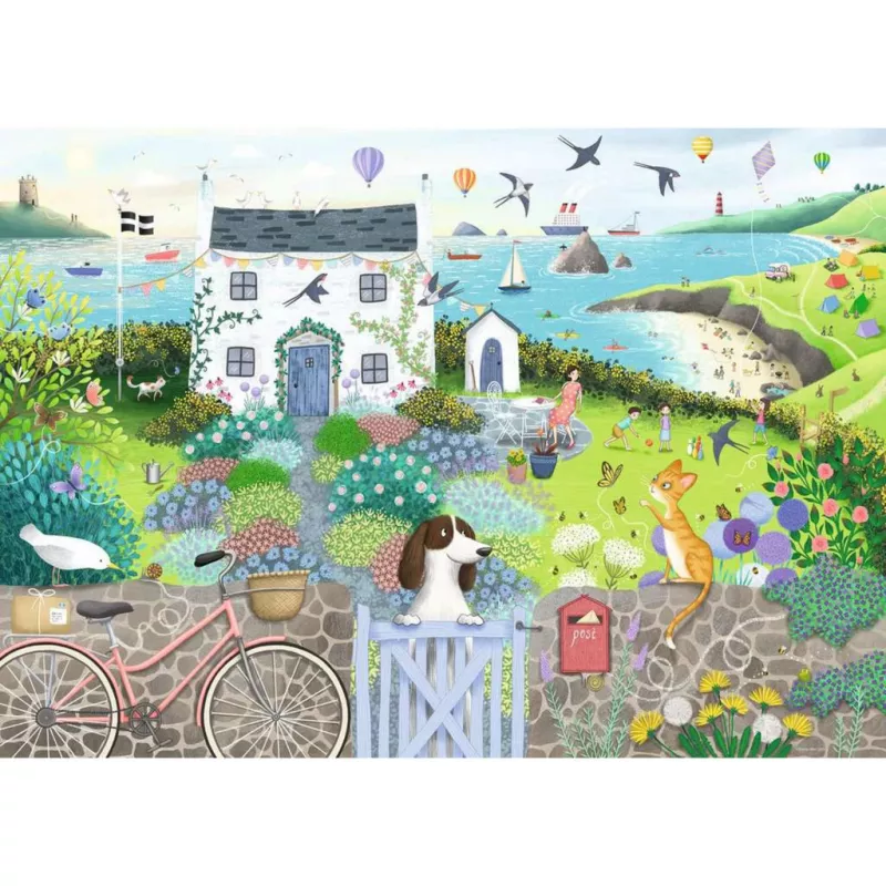 Puzzle Ravensburger Coastal Cottage 1000 dielikov, šírka 700 mm, hrúbka 2 mm