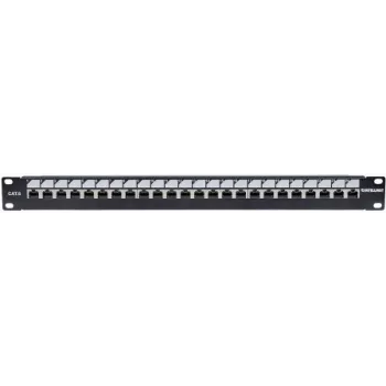 Intellinet patch panel, Cat6, UTP, 24 portov, 1U, uzamykacia funkcia, Top-Entry LSA lišta, čierna