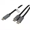 ROLINE - USB kábel - 24-pin USB-C (M) na 24-pin USB-C (M) - USB 2.0 - 1,85 m - USB napájanie (100 W) - čierny (11.02.8308)