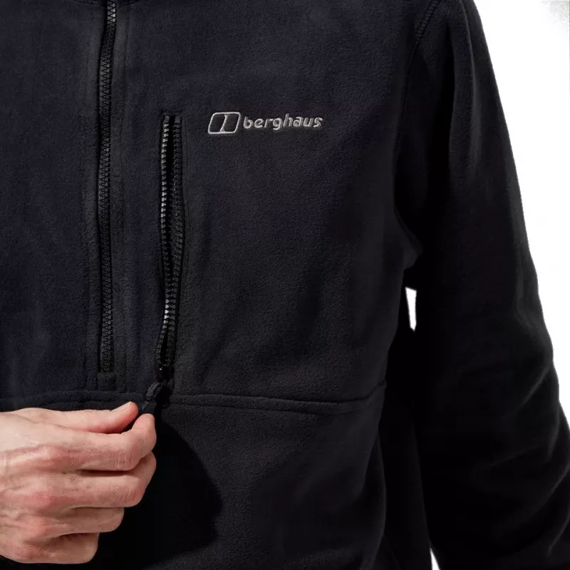 BERGHAUS Prism Half Zip Polartec® Fleece – pánska fleecová mikina, veľkosť L (čierna)